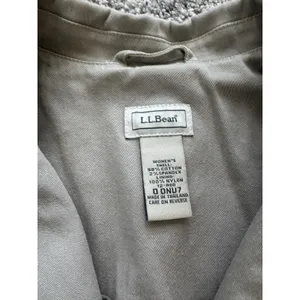 LL Bean Jacket Womens Sz 12R Utility Khaki‎ Cotton Canvas Unlined Blazer Jacket thumbnail 7