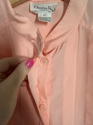 Christian Dior Vintage Pink Secretary Pleated Blouse thumbnail 5