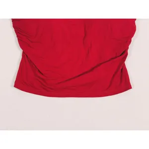 Halara Built-In Bra Cami Tank Top Size Medium Red Ruched Minimal Casual Everyday thumbnail 11