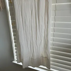 Free People White cotton Crinkle Maxi Dress Open Back Romantic Boho Fairycore XS thumbnail 6