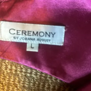 Joanna August Ceremony large fitted bodice sash full skirt bridesmaid open back thumbnail 5