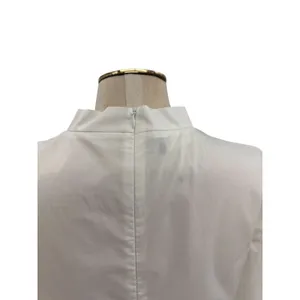 Marni White Cotton Mock Neck Peplum Blouse Top White Italy‎ 38 US 2 thumbnail 7