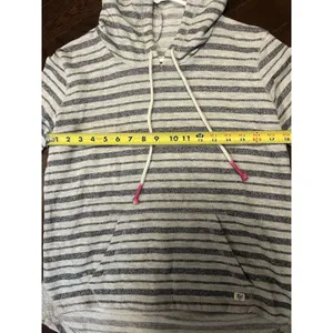 Billabong Baja Beach Hoodies Striped, Blue & White Medium, Kangaroo Pocket L thumbnail 6