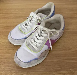 Zara Color Block Athletic Sneakers Purple Blue Beige Size 39 (8) Workout Relax thumbnail 2