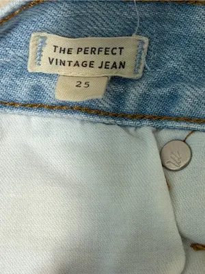 Madewell Perfect Vintage Jeans 25 Light Wash Distressed High Rise thumbnail 4