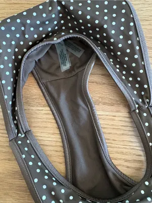 Polka Dot Brown Bikini Set - Women's Swim thumbnail 4