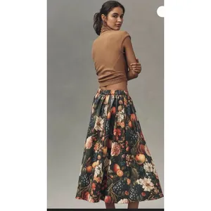 ANTHROPOLOGIE MAEVE THE JACIE FAUX-LEATHER PRINTED MAXI SKIRT Sz XXS NEW Boho thumbnail 5