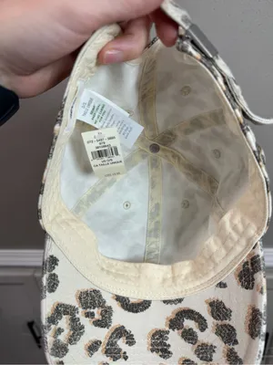 NWT Aerie Leopard Print Beige Baseball Cap - Women's Fashion Accessory thumbnail 4