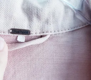 Free People Oversized Rose Moto Denim Jacket thumbnail 11