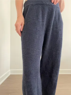Madewell Navy Knit Lounge Pants thumbnail 4
