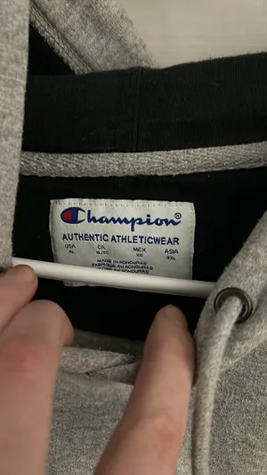 Champion grey hoodie thumbnail 2
