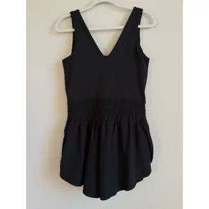 Anwnd Black Drawstring‎ Waist Scoop Neck Romper Women's Size Large Sporty thumbnail 13