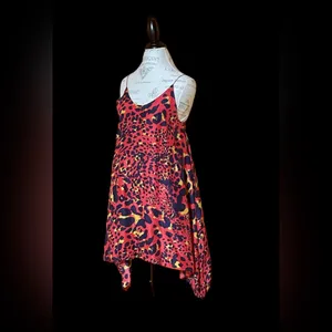 Zimmermann Wanderlust Dip Flare Red Leopard Print Silk Dress Sz 0 Retail $350 thumbnail 2
