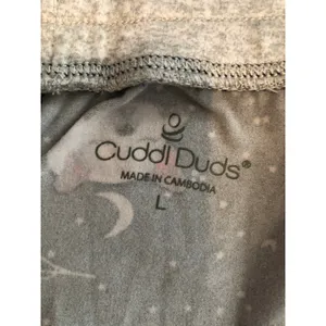 Cuddl Duds Blue Sleeping Dogs Stars Moon Print Pajama Set Size L Cozy Soft thumbnail 3