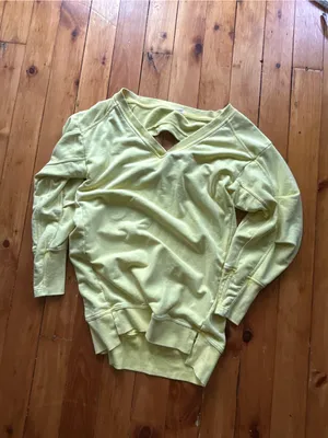 Daily Practice Anthropologie Batwing Pullover Sweatshirt Size xs yellow thumbnail 3