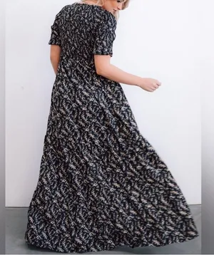 Baltic Born Lotta Black Floral Smocked Dress XS thumbnail 4