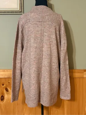 LOFT Women’s Speckled Confetti Crewneck Sweater in Light Pink size XL NWT thumbnail 4