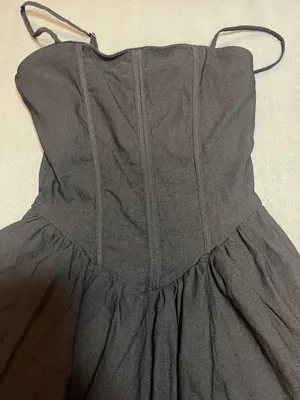 Julia by Love J Black Corset Style Mini Dress Size S thumbnail 4