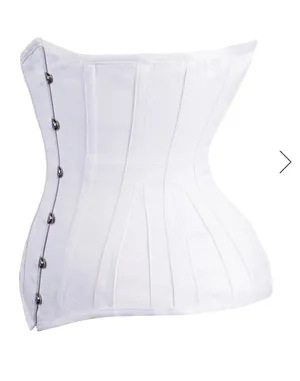 CorsetStory LONG WHITE UNDERBUST CORSET WAIST TAMING thumbnail 3