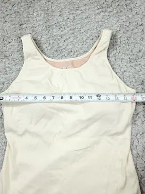 OGL Cotton Lyocell U-Neck Bra Tank Top Brami Ivory Women's Size XL thumbnail 7