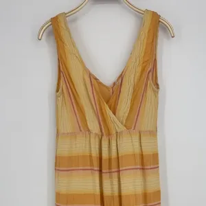 L*Space Clara Dress Small Yellow Striped Boho Tiered Maxi‎ Beach Coverup Summer thumbnail 3