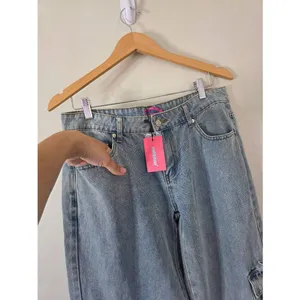 EDIKTED Low Rise Wide Leg Jeans Size Large‎ Bows 4 Days NEW thumbnail 9