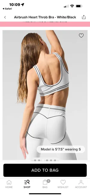 Alo Set Yoga Airbrush Heart Throb leggings and bra thumbnail 2