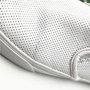 VANS White Perforated Leather Floral Custom Painted Slip On Shoes, Size 10 Boho thumbnail 13
