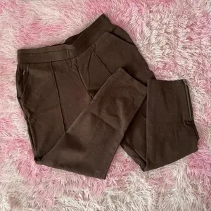 Athleta‎ Brown Ankle Zip Pants Career Casual Comfort Stretch Work Office thumbnail 2