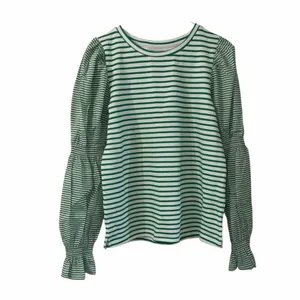 Addison Bay Stripe Long-sleeve Crewneck Pull-on Top(Size Medium) thumbnail 3