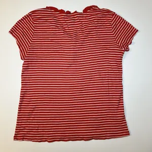 Lauren Ralph Lauren Women’s Striped Henley T-Shirt Cotton Knit V-Neck M thumbnail 2