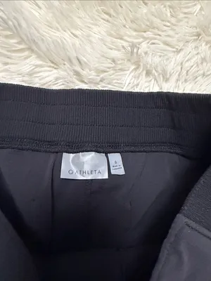 Athleta Black Athletic Zip-Pocket Shorts thumbnail 2