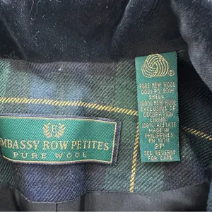 Embassy Row 2P VTG pure wool Plaid Tartan oxford timeless blazer thumbnail 3