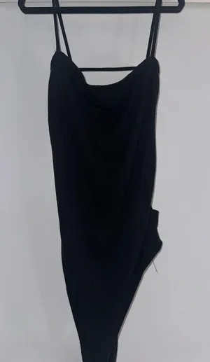 Garage Ribbed Bodysuit cage back black  thumbnail 1
