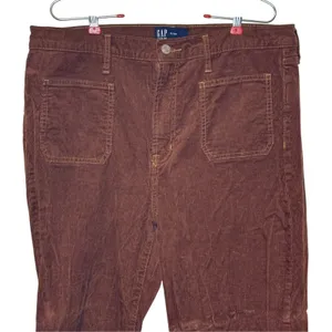 Gap Womens Pants High Rise 70s Flare Corduroy Retro Sable Brown Size 16/33R NWT thumbnail 2