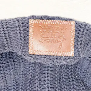 Love Your Melon Beanie Winter Hat 100% Cotton‎ Knit Ribbed Cuffed Blue Women thumbnail 2