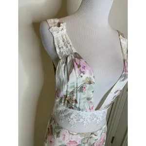 Majorelle Floral Romantic Maxi Dress Bridal Fairy Sz Medium Cream Pink Green thumbnail 13