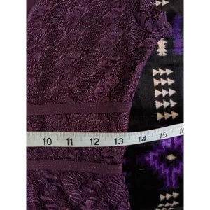Jubi USA Purple Fit Flare Short Sleeve‎ Lace Top Dress Size Sm Scoop Rhinestone thumbnail 7
