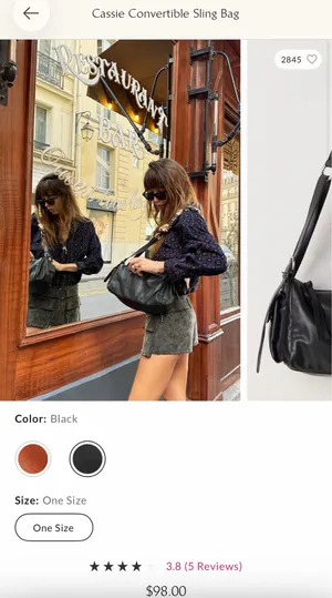 Free People Black Leather Purse thumbnail 5
