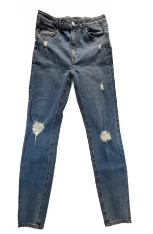 Wild Fable Women’s Size 10 Highest Rise Skinny Distressed Jeans Medium Wash thumbnail 1