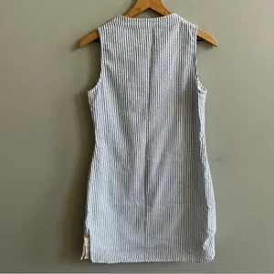 DUFFIELD LANE Grand Dress in Blue Seersucker Size Small thumbnail 6