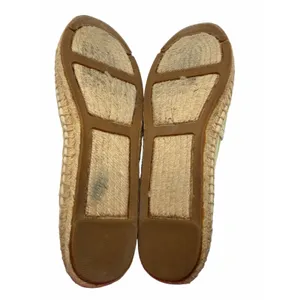 Tory Burch Striped Espadrille Slip-On Flats Green‎ Ivory Canvas Jute Women’s 10 thumbnail 5
