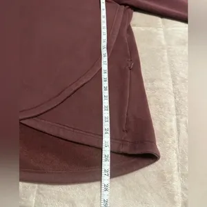 Athleta Pullover Sweatshirt Size Medium Maroon Zip Athleisure Active thumbnail 5