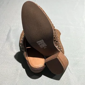 Crevo Anthropologie‎ Neva Woven Leather Mules Stacked Heel Women’s Size6.5 B53 thumbnail 8