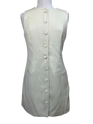 Abercrombie Mara High-Neck Vest Mini Dress in Butter Yellow Size Small Preppy thumbnail 2