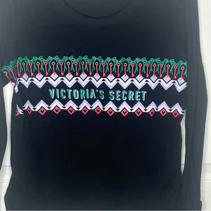 Victoria’s Secret Sz S Christmas Waffle Knit Pajama Top thumbnail 2