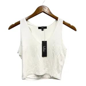 Lulus Feel Like Dancing White Crop Top size Small NWT thumbnail 2