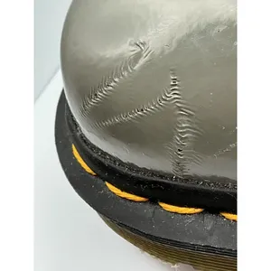 Doc Dr. Martens 1460 YS 8-Eye Gray Patent Leather Combat Boots Women's UK 6 US 8 thumbnail 5