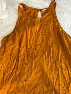 Old Navy Burnt Orange Linen Shirt thumbnail 4