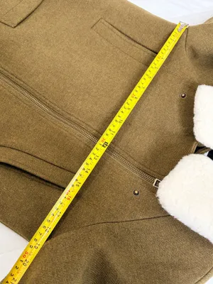 Madewell Eldridge Insuluxe Zip Coat Olive Wool Cashmere Sherpa Collared Winter Minimal NWT S $328 thumbnail 8